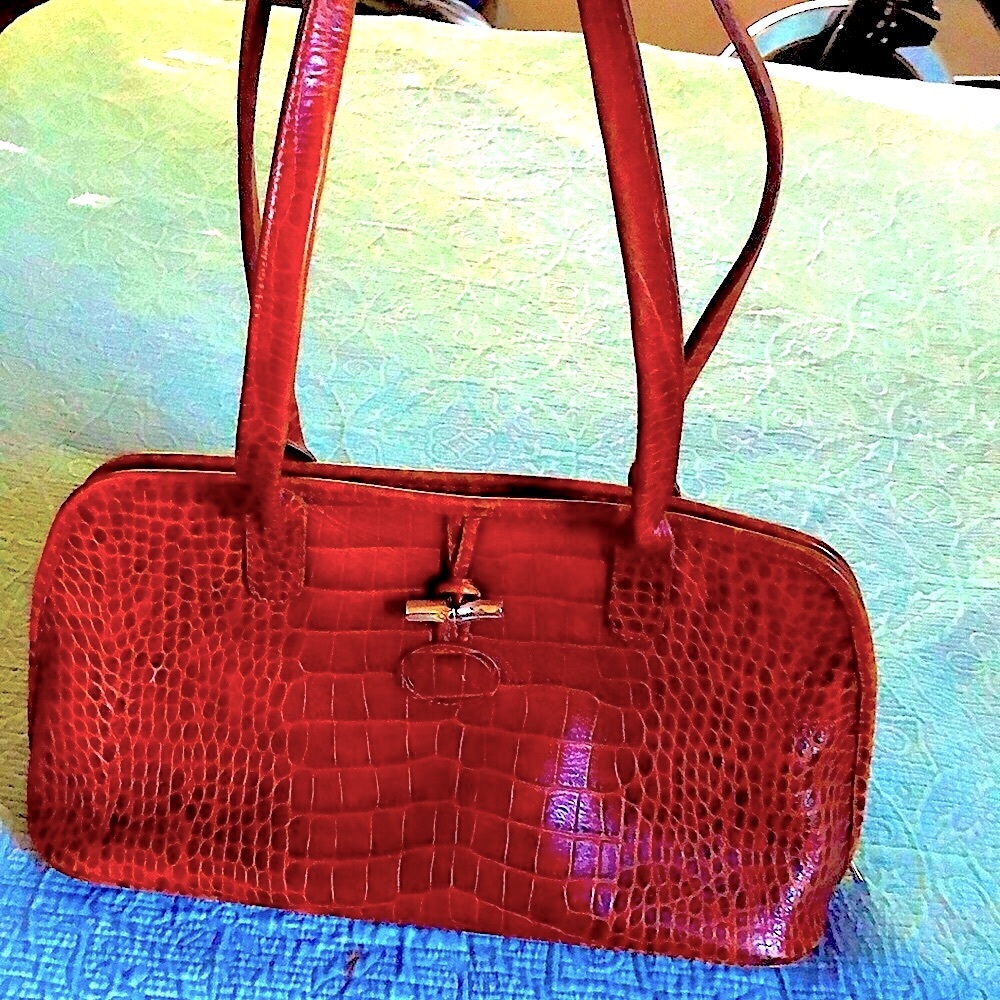 Longchamp beautiful brown pebble classic